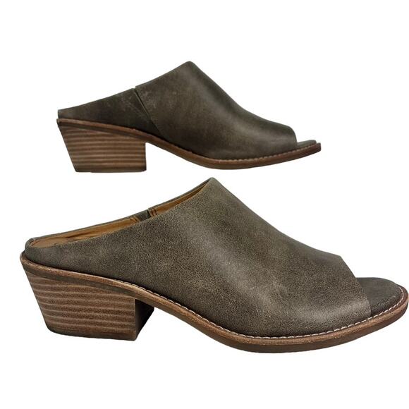 Sofft Sandals Women's 10 M Aneesa Cashmere Leather Open Toe Slip-On Tan Beige - Picture 2 of 14